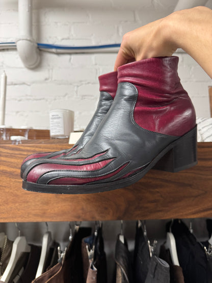 AW2007 Maison Martin Margiela ‘Flame’ Cuban Heel Leather Boots