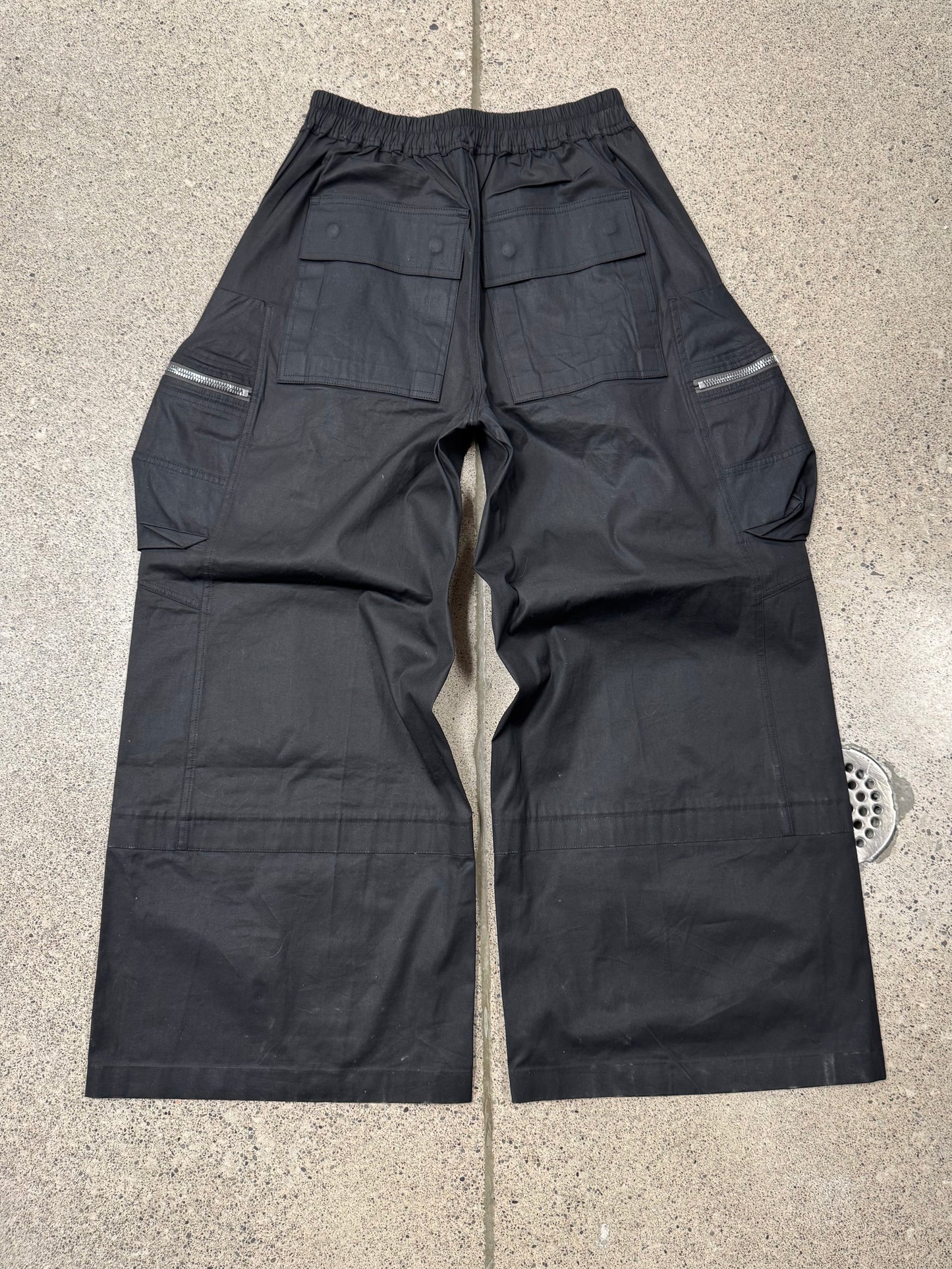 SS2021 Rick Owens ‘Pannier’ Wide Leg Cargo Pants