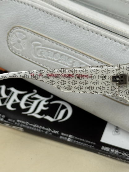 Chrome Hearts ‘Sweet Young Thang’ White/Silver Oval Sunglasses