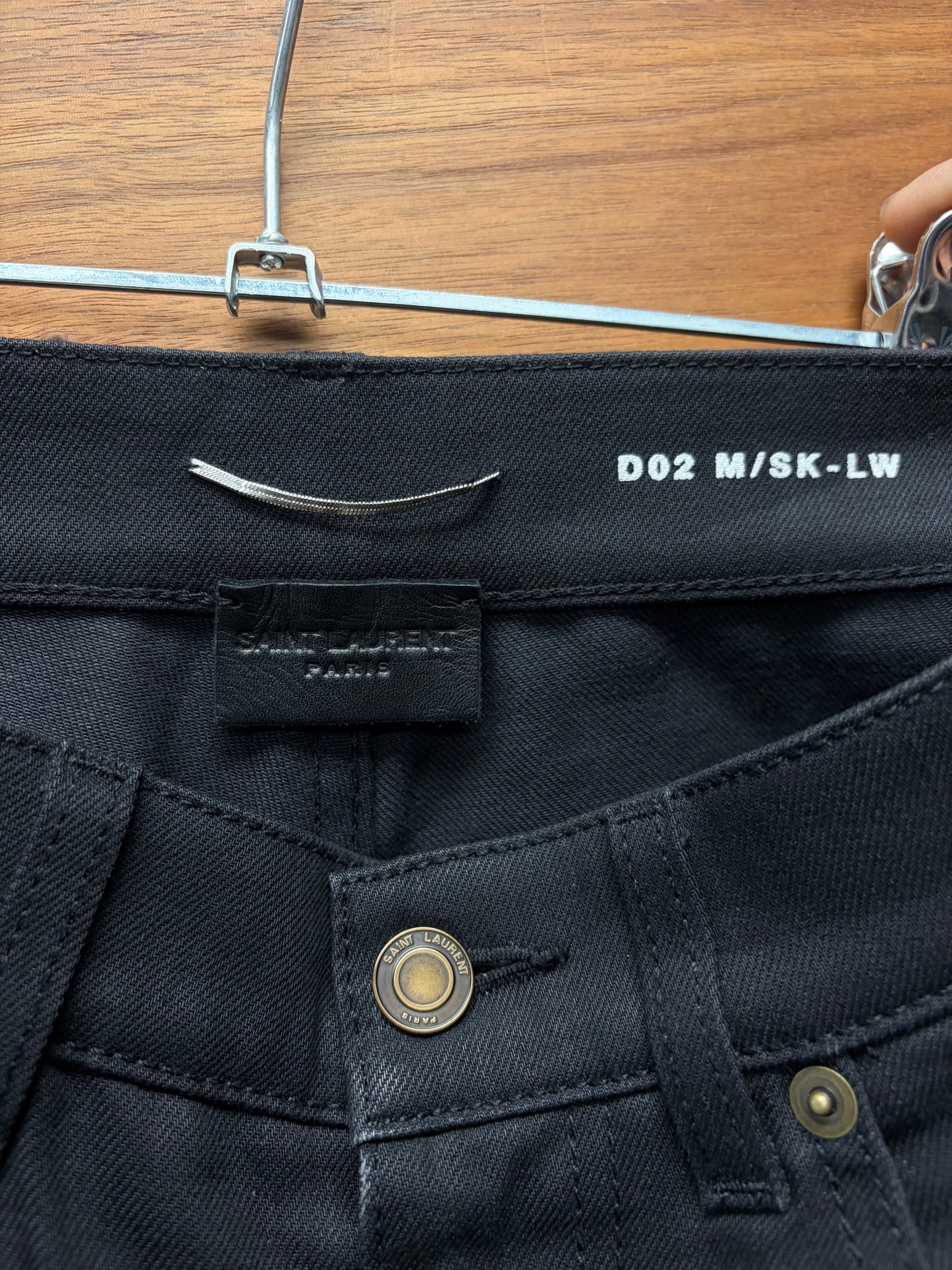 2017 Saint Laurent ‘D02’ Unaltered Black Skinny Jeans