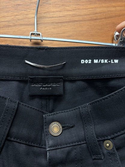 2017 Saint Laurent ‘D02’ Unaltered Black Skinny Jeans