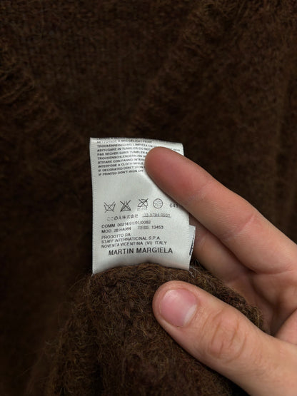 AW2008 Maison Martin Margiela Alpaca Wool Rustic Brown Cardigan