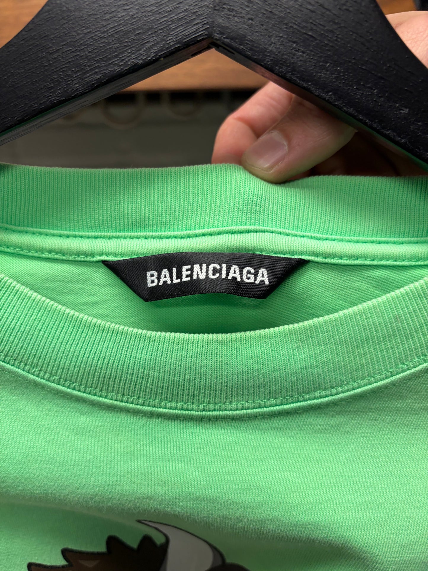 SS2021 Balenciaga ‘Little Ox’ Green Oversized Cotton T-Shirt