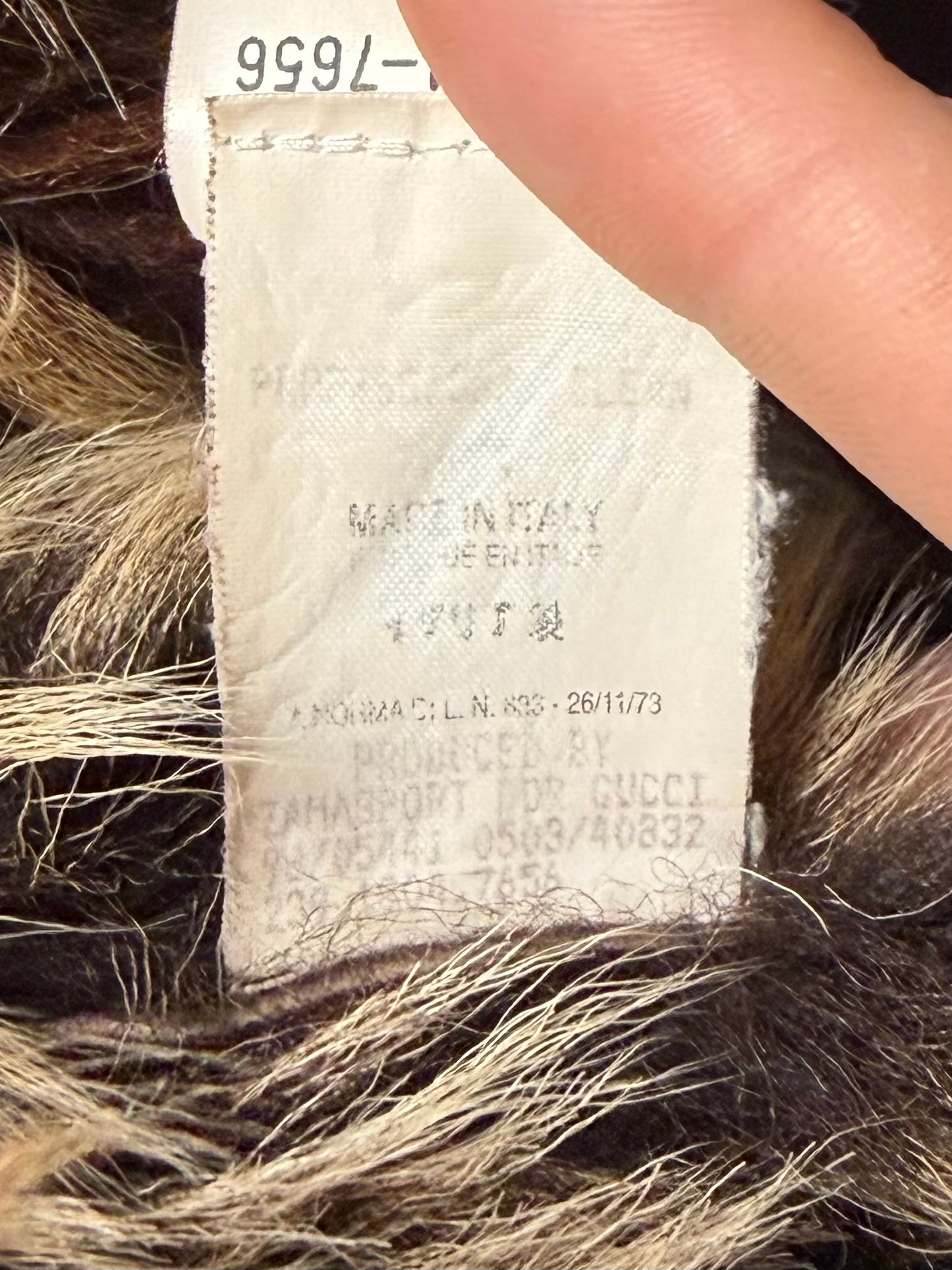 AW1998 Gucci by Tom Ford Genuine Fox Fur Gradient Orange/Brown Suede Jacket