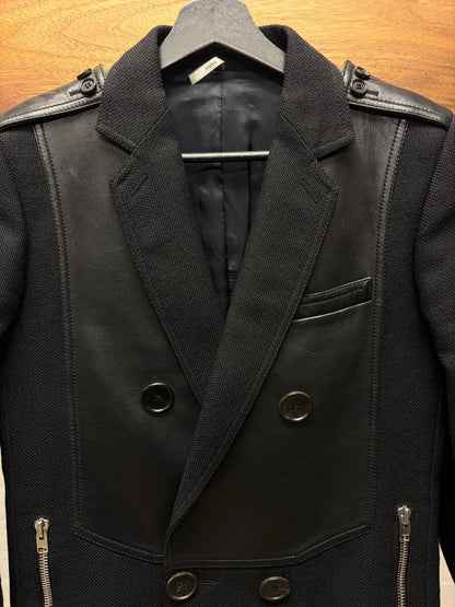 AW2007 Dior Homme by Hedi Slimane ‘Navigate’ Hybrid Lambskin Leather Double Breasted Jacket