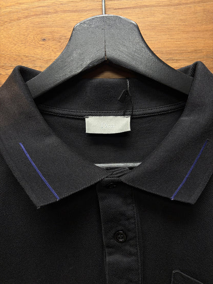 Dior Homme Embroidered ‘Bee Logo’ Black/Blue Polo