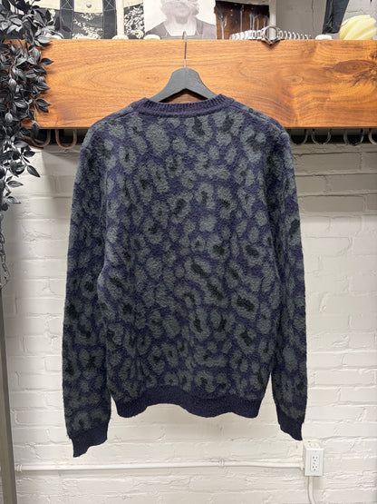 AW2014 Raf Simons Leopard Print Wool Knit Sweater