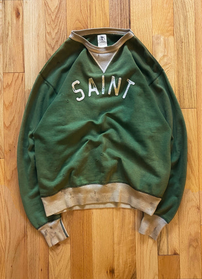 FW2022 Saint Michael ‘Holy Relic’ Felt Distressed Sweatshirt