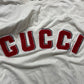 2007 Gucci Chenille Logo White/Red Graphic T-Shirt