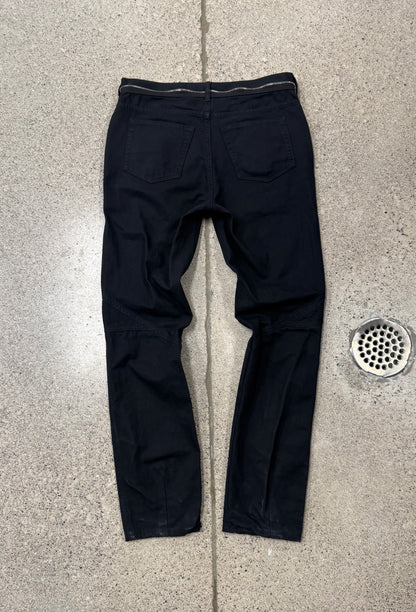 Givenchy Black Slim/Skinny ‘Zip’ Biker Denim