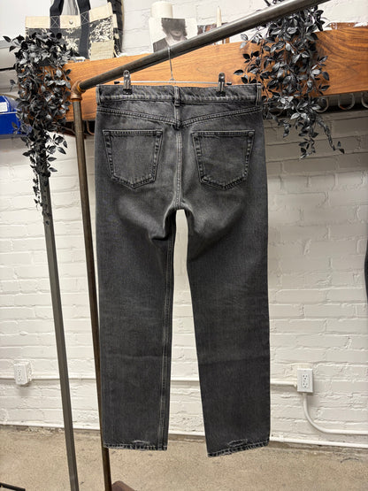 2017 Balenciaga Bootcut Black Classic Washed Denim