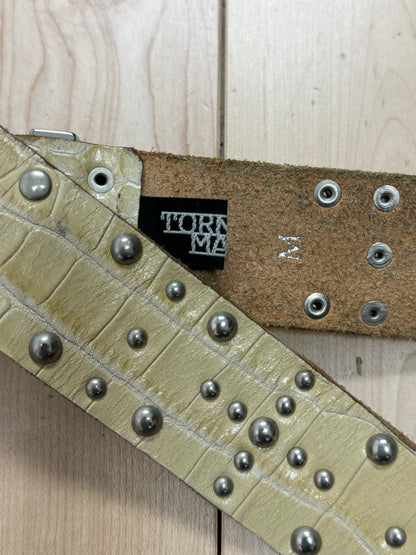 Tornado Mart Studded Leather Western Belt