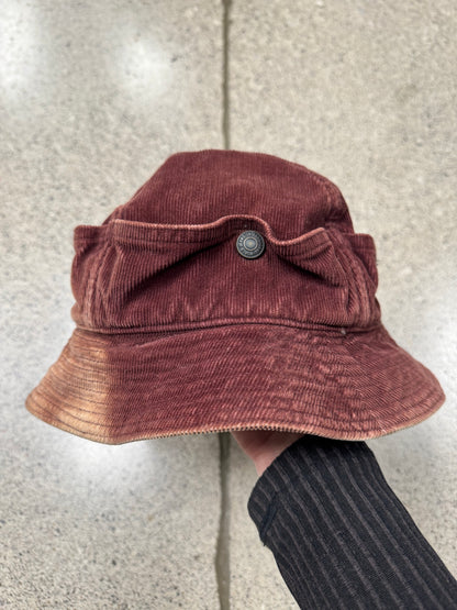 Kapital Sun-Faded Red Corduroy Bucket Hat