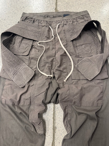AW2007 Rick Owens ‘Exploder’ Dust Brown Creatch Cargo Pants
