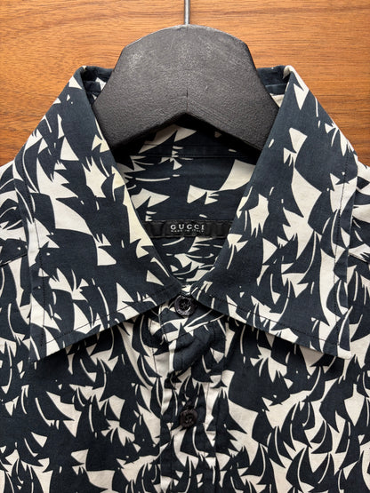 SS2007 Gucci by Frida Giannini ‘Sailboats’ Collared Button Up Shirt