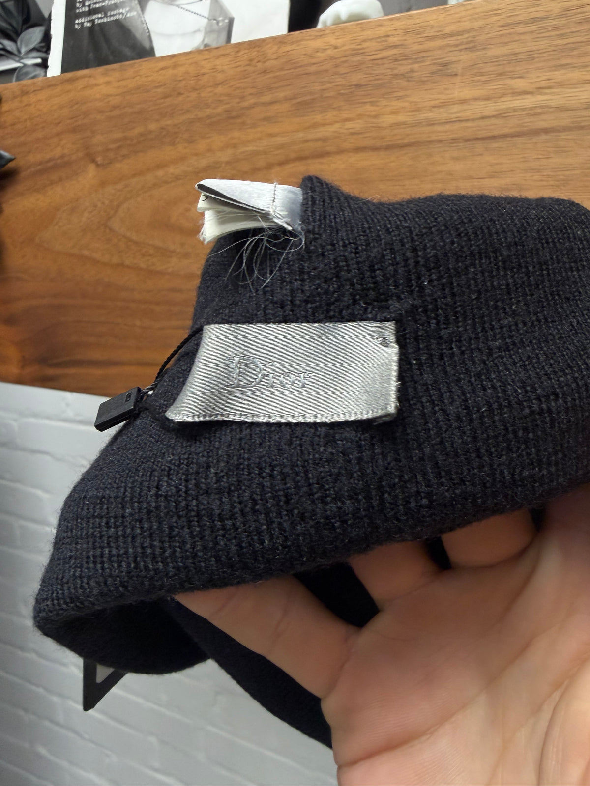 AW2004 Dior Homme by Hedi Slimane ‘Victim of the Crime’ Black/White Bee Logo Skull Cap