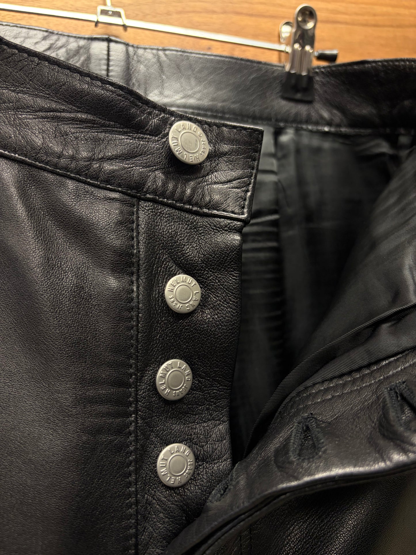 Vintage Helmut Lang Lambskin Leather Skinny Cut Pants