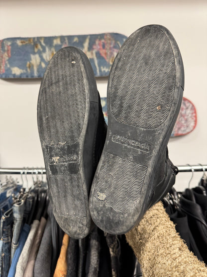 Balenciaga ‘Cote’ Pleated Leather High Top Sneakers