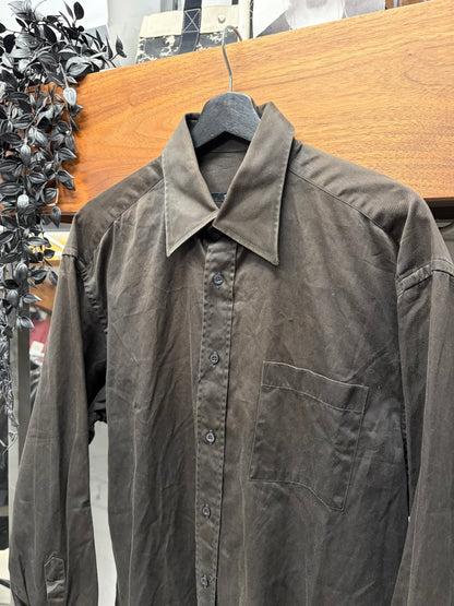2000s Gucci Sun Faded Brown Button Up Shirt