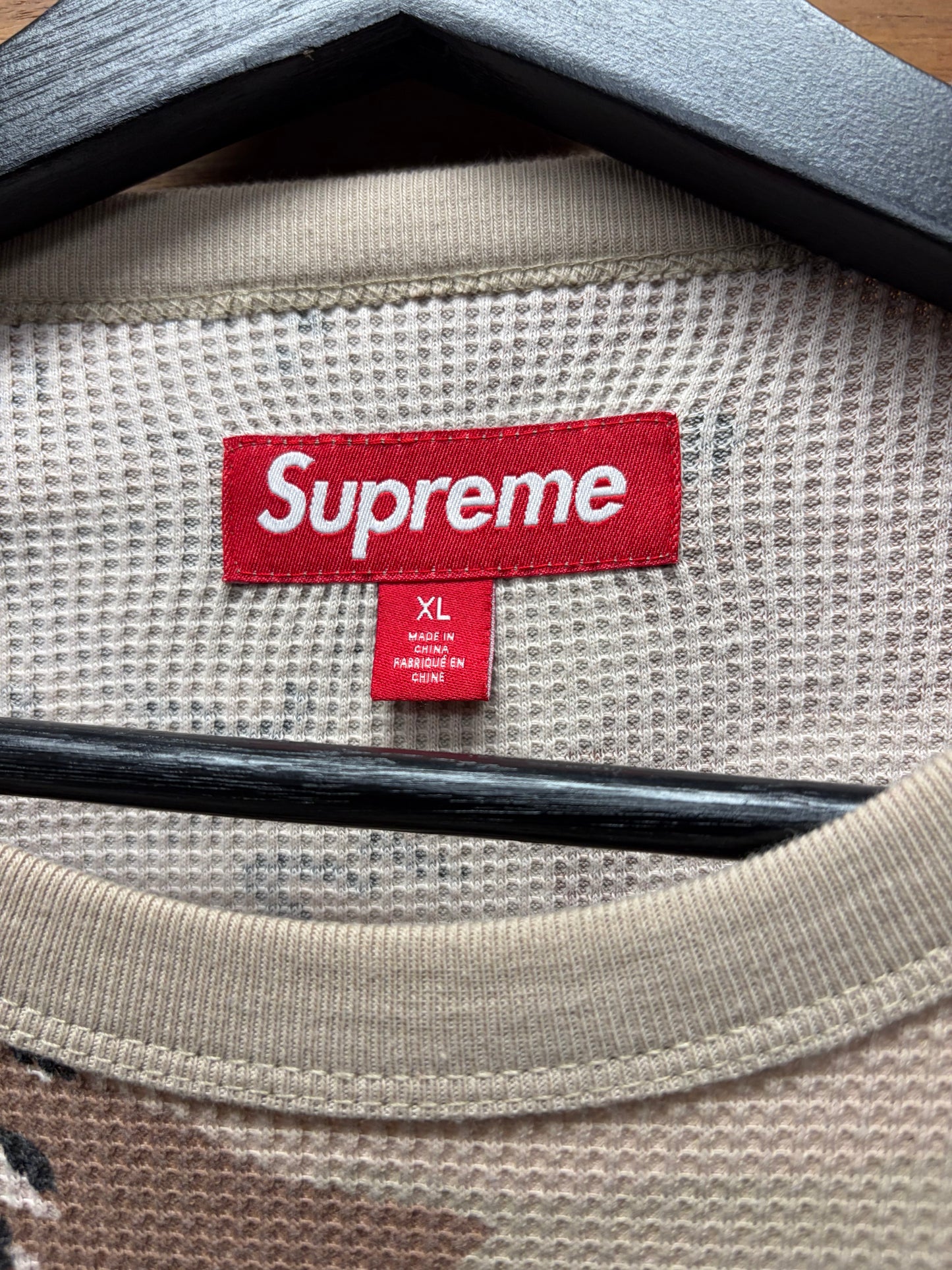 SS2025 Supreme x Aphex Twin Themal ‘Desert Camo’ Long Sleeve Shirt