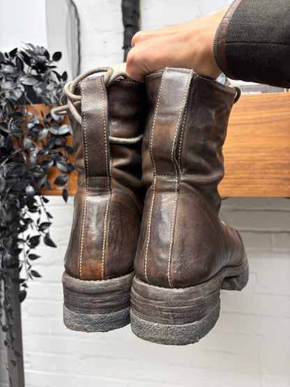 Carol Christian Poell ‘AM/2609 Paper Dart’ Horse Leather Object Dyed Combat Boots