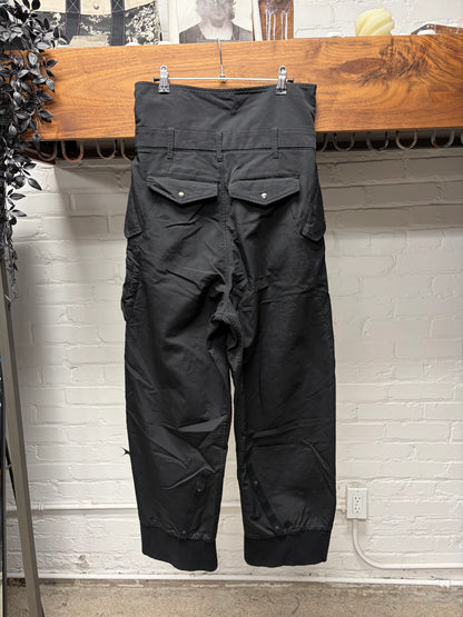 AW2017 Julius ‘Neuromantica’ Cotton/Nylon Black Cargo Pants