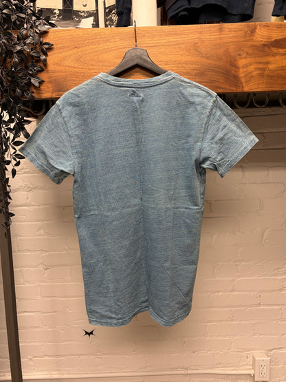 Kapital Indigo Cotton Dyed ‘Palm Tree’ Graphic T-Shirt