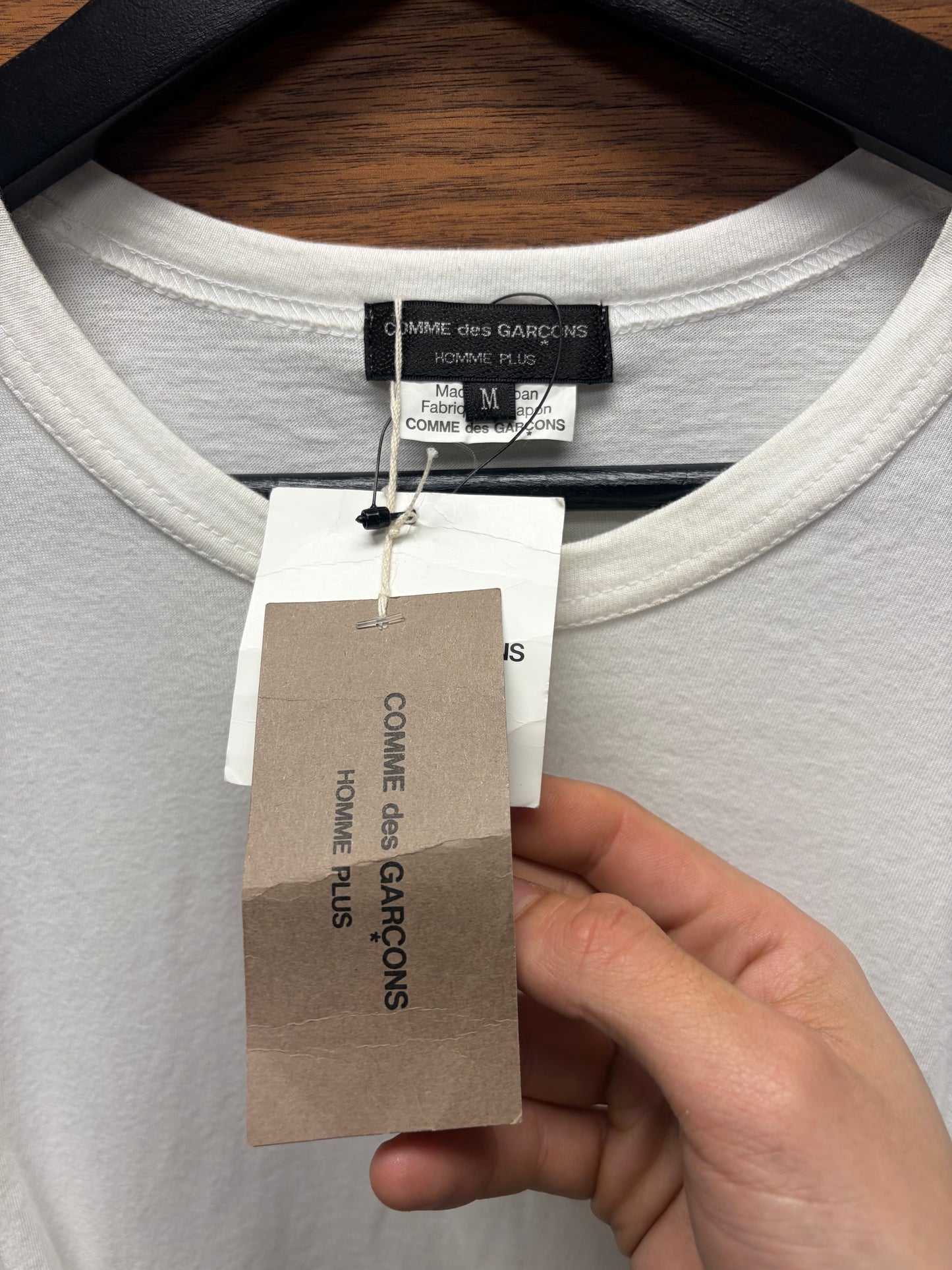 2014 Comme Des Garçons Homme Plus ‘Double Zip’ White Cotton T-Shirt