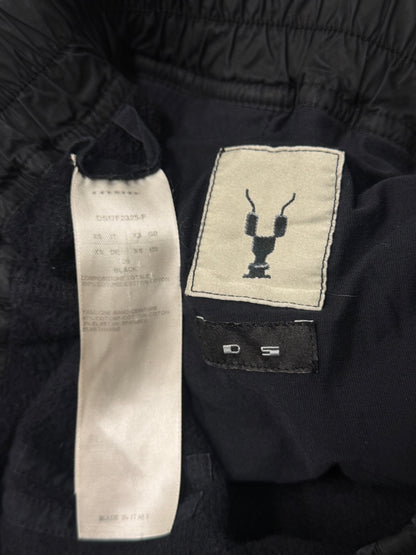 Rick Owens DRKSHDW Drawstring Black/Cream ‘Pod’ Sweat Shorts