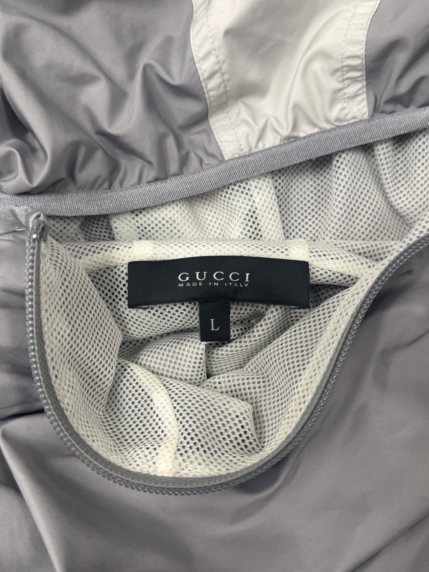 2000s Gucci Two Tone Windbreaker Zip-Up Jacket