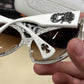 Chrome Hearts ‘Sweet Young Thang’ White/Silver Oval Sunglasses