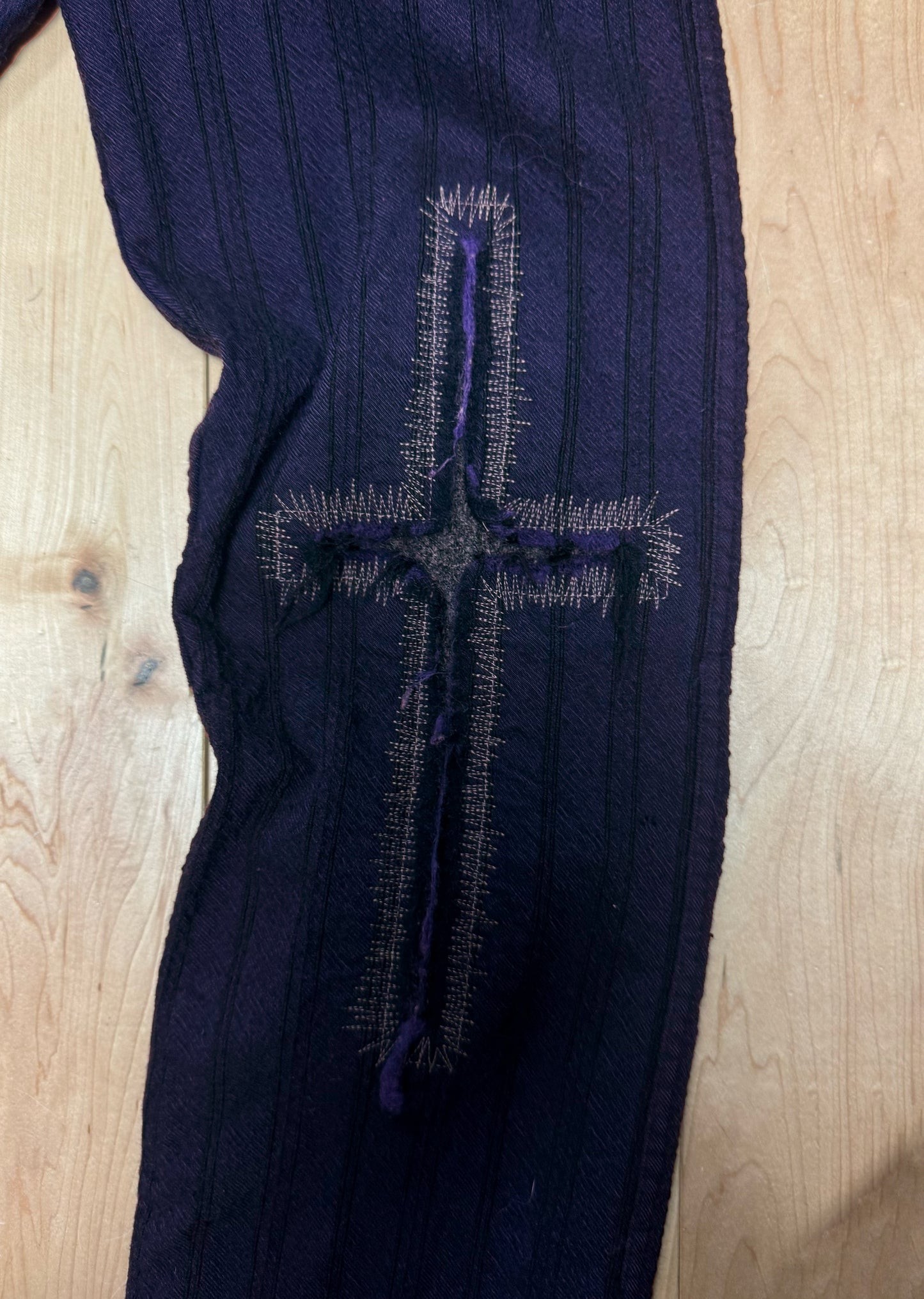 2010’s Comme Des Garçons Shirt ‘Cross’ Distressed Wool Trousers