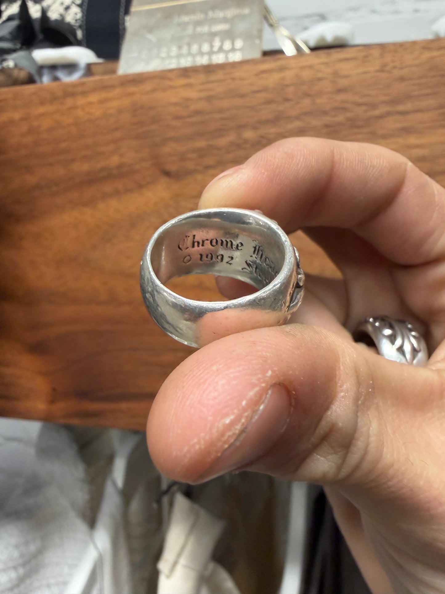 Chrome Hearts ‘Floral Cross’ 925 Silver Ring