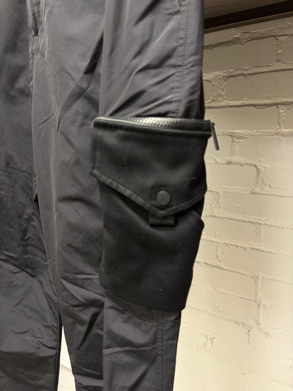 Dior Black Nylon Slim Cut Cargo Pants