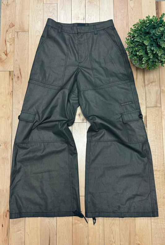 Marc Jacobs Wide Leg Waxed Grey Cargos