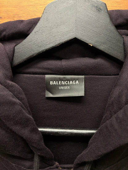 SS2025 Balenciaga ‘Airbrush Metal Logo’ MA-1 Sweatshirt Cotton Bomber Jacket