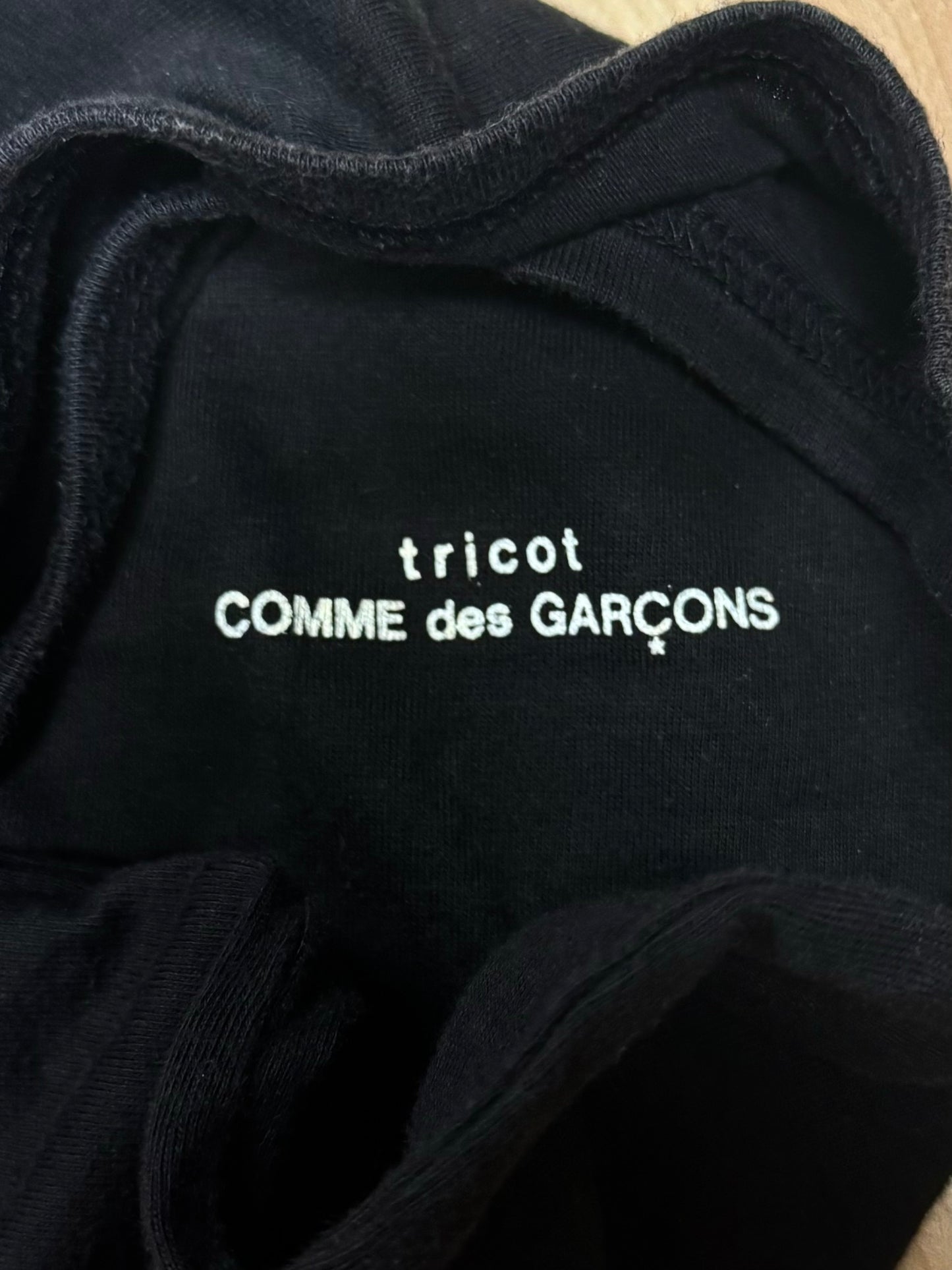 1990s Comme Des Garçons Tricot Black Logo Tank Top