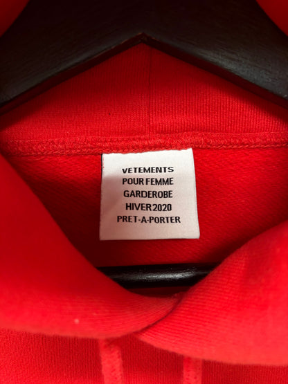 AW2020 Vetements ‘Coke’ Arabic Logo Red Pullover Hoodie