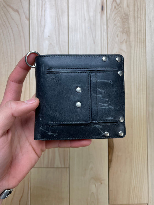 Jean Paul Gaultier Pierced Leather Bifold Wallet