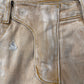 Balmain Tan Brown ‘Biker Knee’ Slim Cut Denim