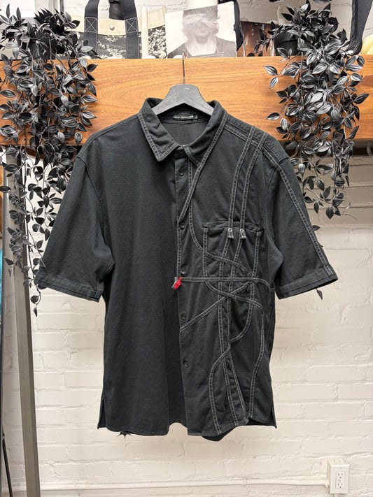 Marithe Francois Girbaud ‘Twisted’ Black Polo