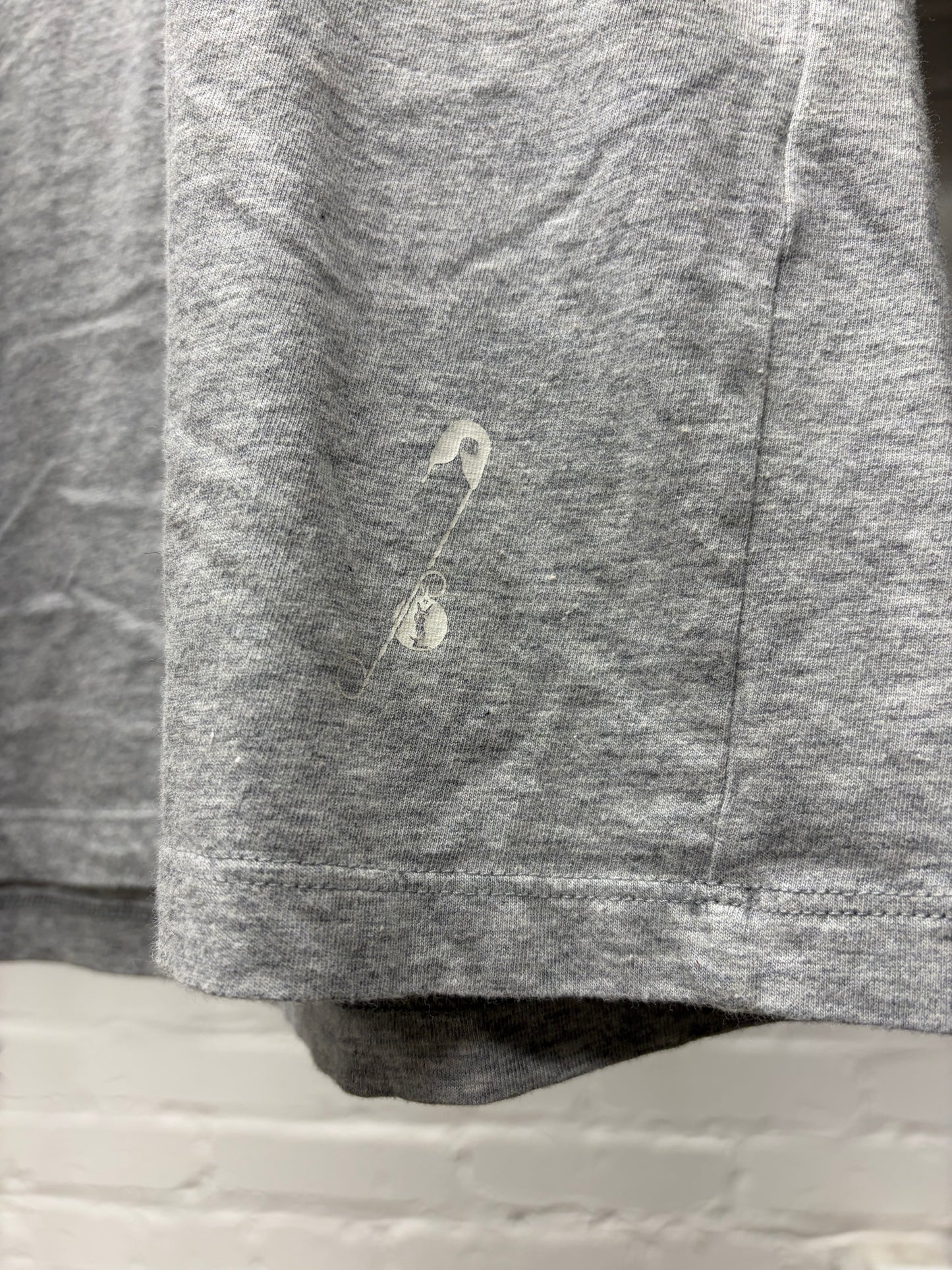 Vintage Yves Saint Laurent ‘Glasses’ YSL Logo Grey/White Graphic T-Shirt