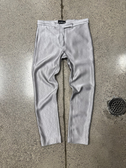 Ann Demeulemeester Glossy Silver Cropped Pants