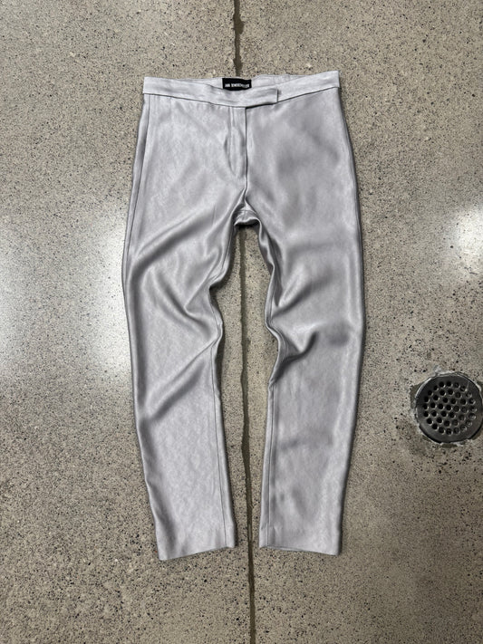 Ann Demeulemeester Glossy Silver Cropped Pants