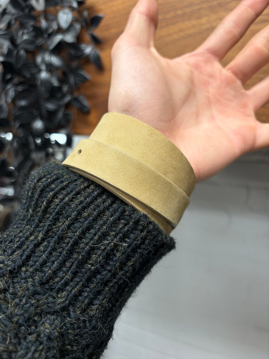 Number (N)ine by Takahiro Miyashita Leather Cuff With Singular Strap Closure