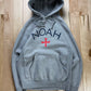 Noah Cross Logo Hooded Heather Grey Hoodie