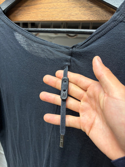Boris Bidjan Saberi Mainline Black Cotton Semi Sheer T-Shirt
