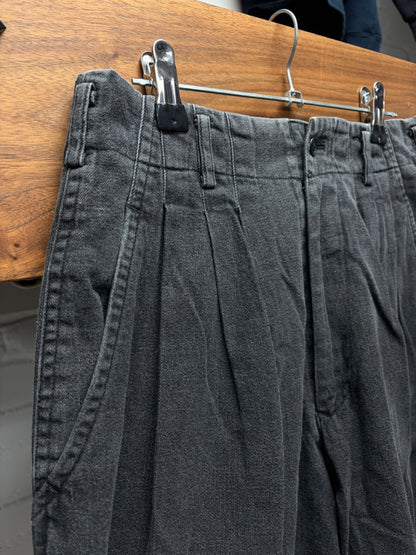 Vintage Yohji Yamamoto ‘Y’s for Men’ Pleated Grey Cotton Shorts