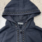 Hysteric Glamour Studded Black Zip-Up Hoodie