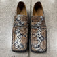 Martine Rose ‘Snakeskin’ Square Toe Leather Loafers